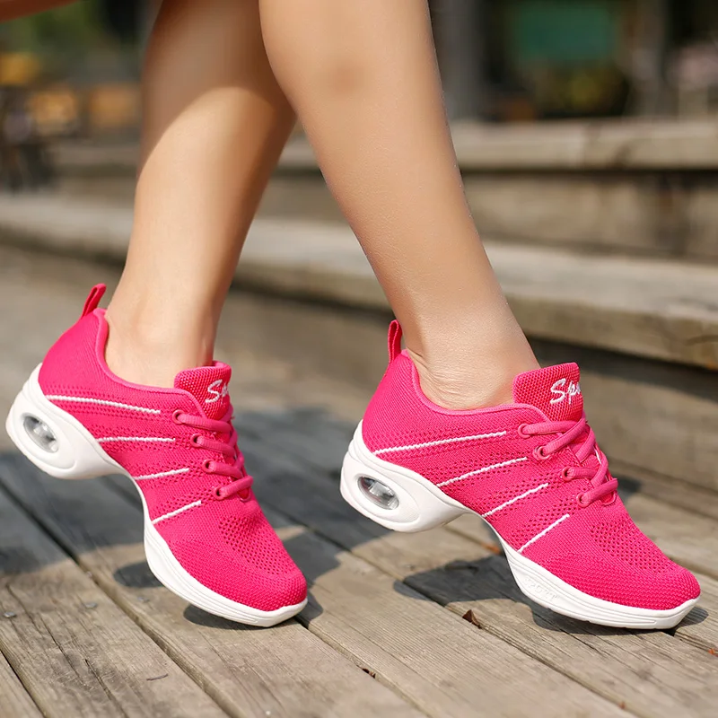 Sport Woman Sneakers Jazz Salsa Modern Dance Shoes Heighten Tap Shoes ...