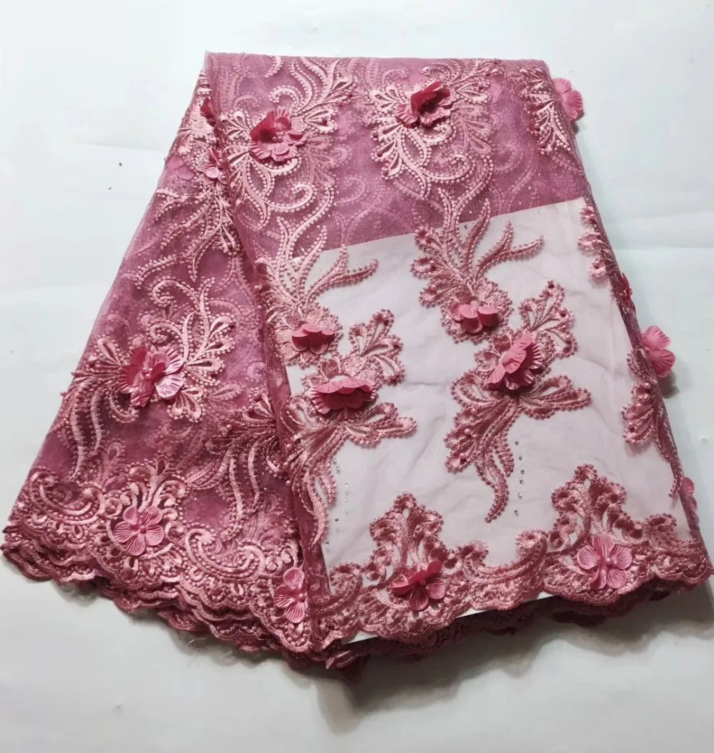 

Guipure French Lace Fabric With Beads Embroidery flower Lace For African Women Wedding Dress