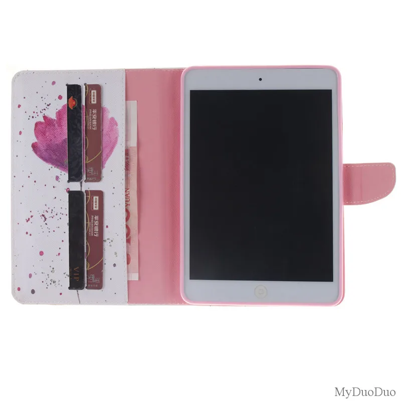 Lovly Flower Flip Wallet Case For Apple iPad Mini Cover For Mini 2 Mini1 Mini 3 Case PU Leather Stand Tablet Cover Case Fundas (13)