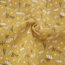 Хлопок земля желтая ткань красивый зонт дизайн лоскутное домашнее текстильное изделие простой Скрапбукинг Украшение Tela шитье Telas