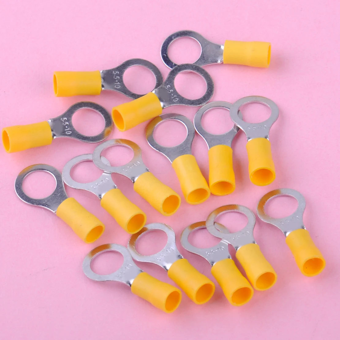 beler 40pcs RV5.5 10 Wire Ring 2 10 AWG Gauge Assorted Electrical Wire