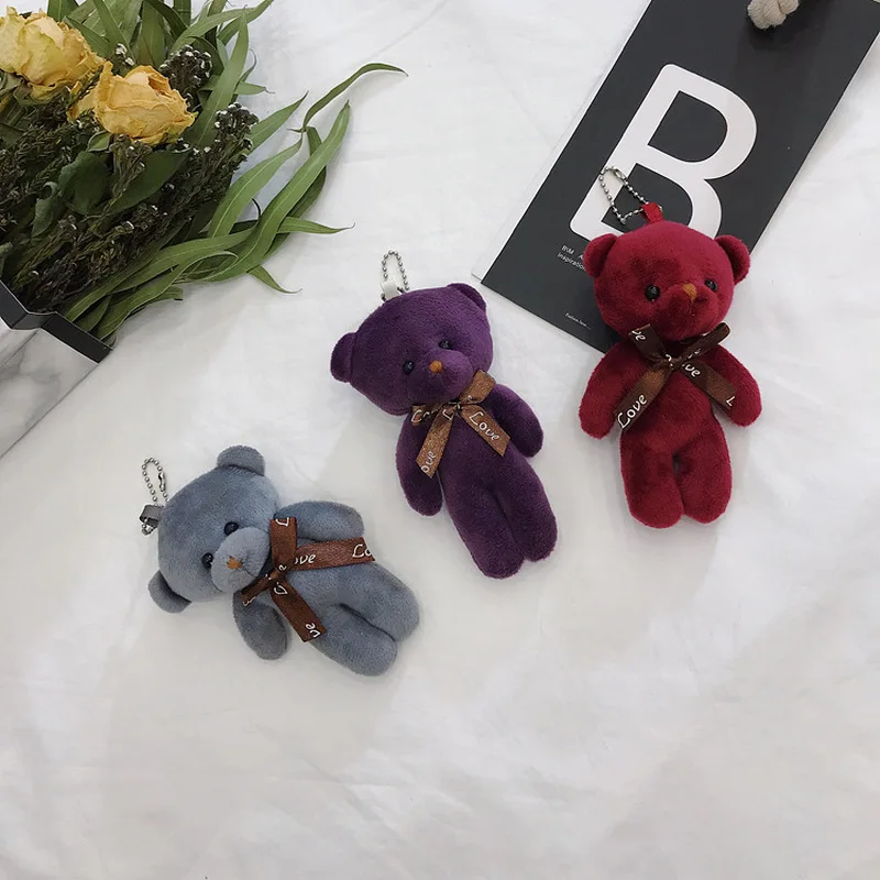 

1PC Love Wedding birthday Bear Plush Toy . Plush Bear Stuffed TOY Bear Doll , Figure Bear Key Chain Bouquet accessories