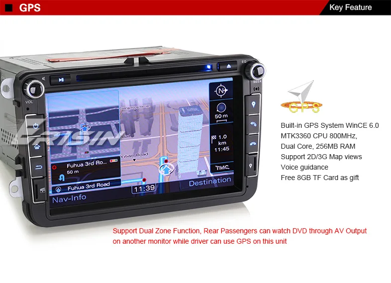 Sale 7" Win8 Autoradio Car GPS Navigation 3G DVD DAB+ System for VW Jetta Golf EOS Seat ES8115V 18