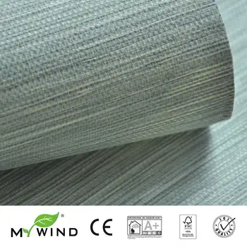 

2019 MY WIND green Grasscloth Wallpapers 3D Paper Weave Design Wallpaper In Roll Luxury Natural Material papier wandbekleding