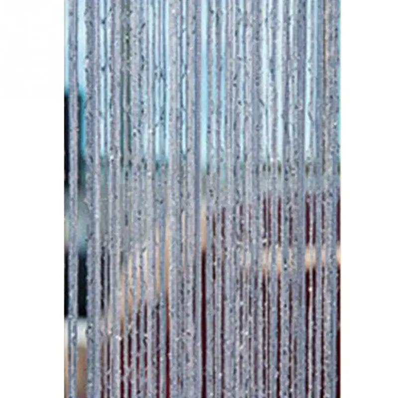 Домашний текстиль 1x2 м красивый бар/магазин разделитель комнаты кисточкой Серебро шелк сильные окна двери кисточкой подвесные занавески украшения