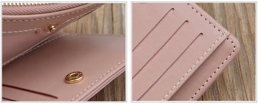 New Arrival Wallet Short Women Wallets Zipper Purse Patchwork Panelled Wallets Trendy Coin Purse Card Holder Leather