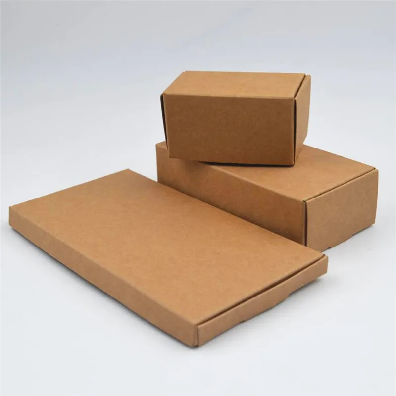 

50PCS/LOT Brown gift cardboard box brown kraft carton soap packing gift paper box jewelry gift packaging paper box