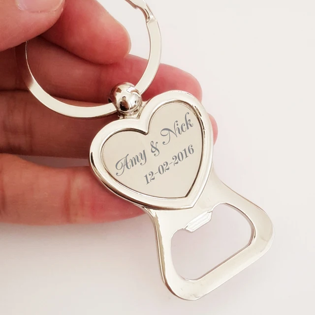 50x Free Engraved Personalised Wedding Favour Love Heart Keyring 50x Free Engraved Personalised Wedding Favour Love Heart Keyring Bottle Opener Keychain Personalized Favor Gift