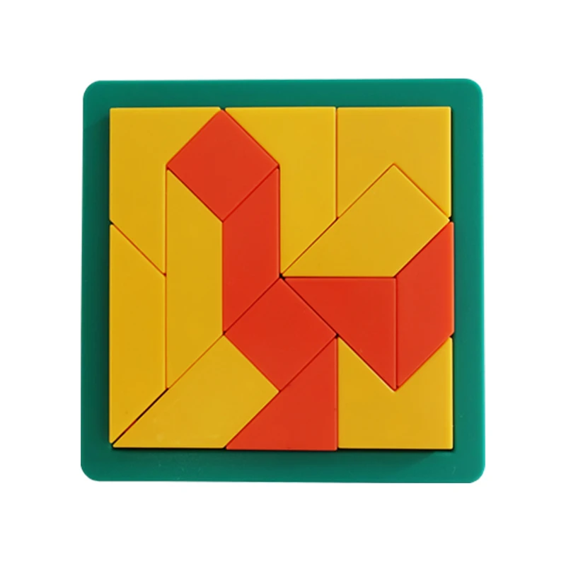 Головоломка IQ Tangram игрушки Монтессори с картой для вызова Детский пазл игра