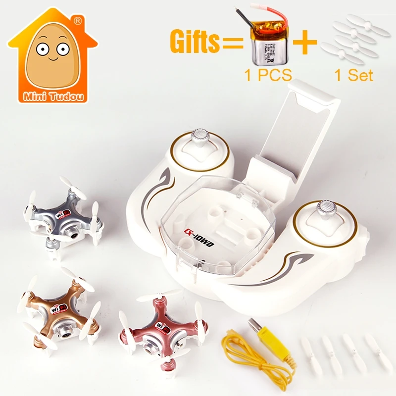 

Minitudou CX-10WD CX10WD CX-10WD-TX Mini Wifi FPV High Hold Mode 0.3MP Camera Phone Control RC Quadcopter RTF