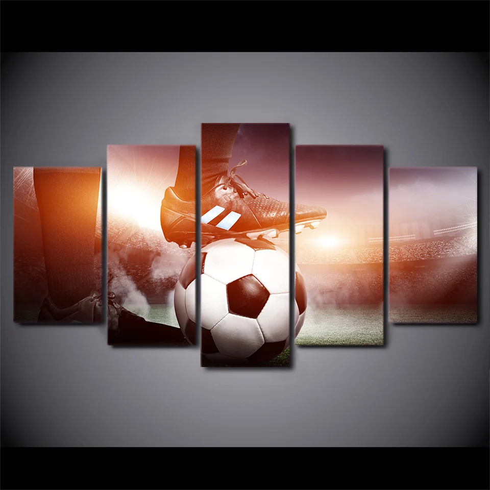 

wall art canvas painting 5 piece HD print Football Game Framed Modular posters and prints canvas art home decor