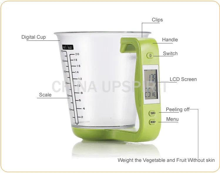 Многофункциональный электронный мерный стакан, цифровой мерный стакан, все в одном, электронный ЖК-дисплей, весы, инструмент для приготовления пищи, кухонный гаджет