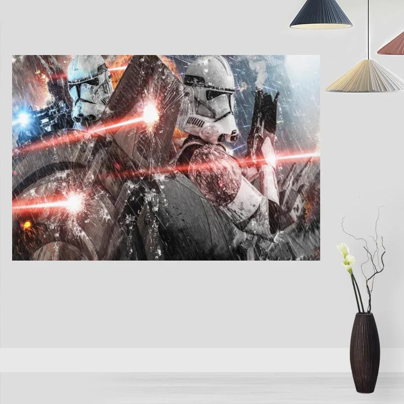 

New Arrival Star Wars Posters On The Wall Modern Vertical/Horizontal Rectangle Poster Silk Fabric Cloth Wall Art Unframed