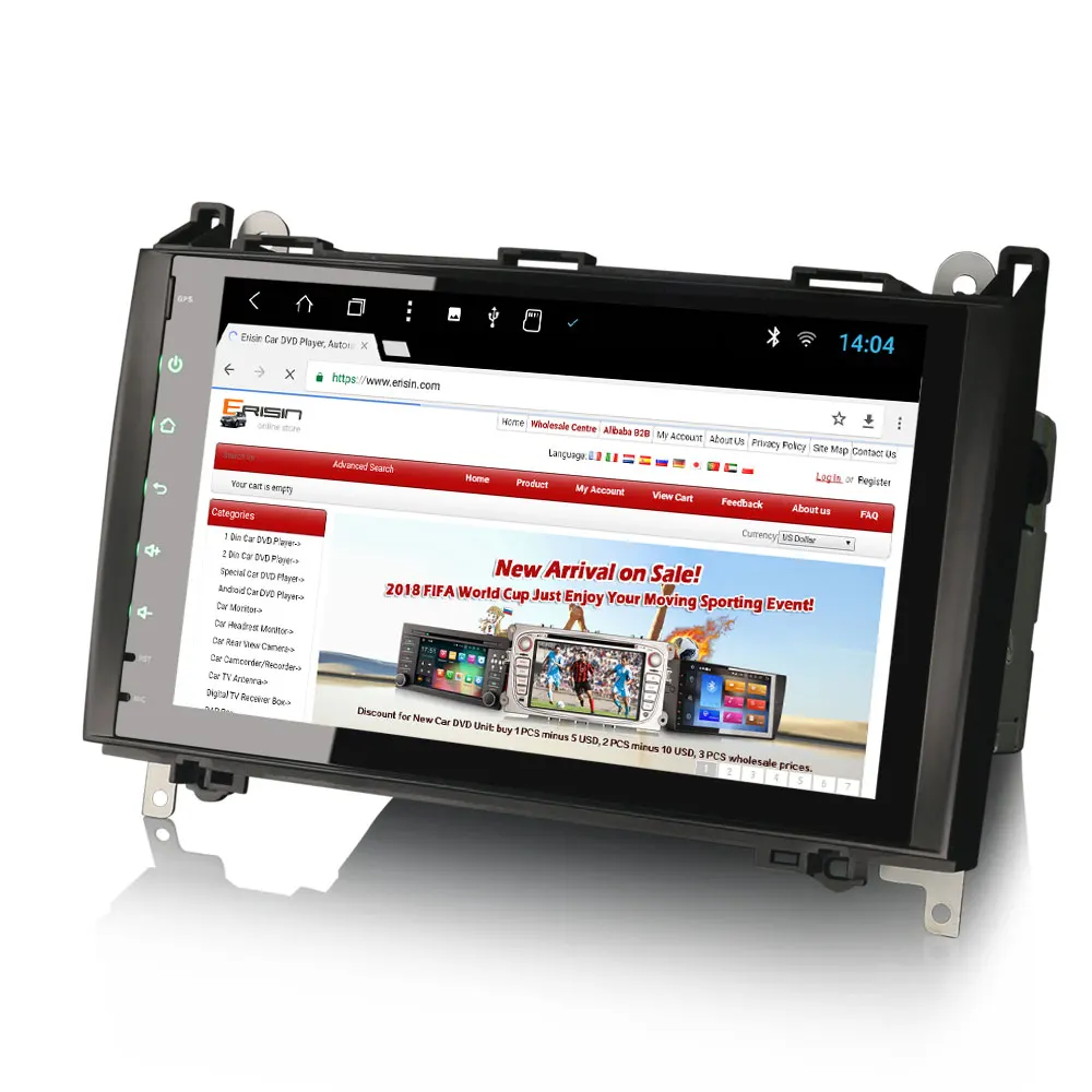 Cheap 9" Android 8.1 OS Car Multimedia GPS Radio for Mercedes-Benz Sprinter 2006+ & A-Class W169 2005-2012 & Viano 2006+ & Vito 2006+ 4