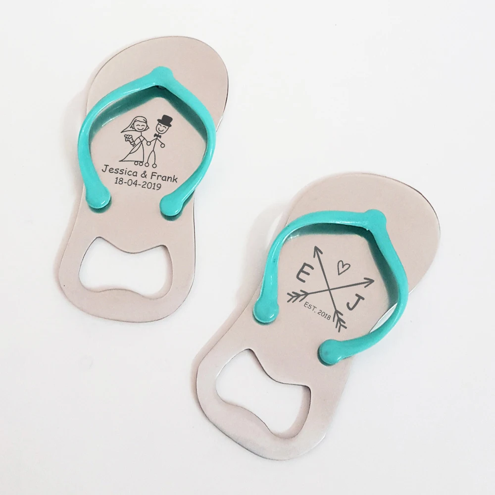 flip flop bottle opener personalized