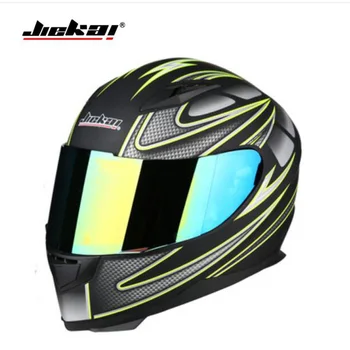 

2019 New Winter Warm JIEJAI Motocross Full Face Motorcycle Helmet ABS Full Cover Motorbike Helemts with PC Lens Visor and scarf