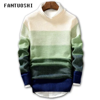 

Men's sweater 2019 New Spring Autumn Fashion Casual Sweater O-Neck Slim Fit Knitting Men Pullover Long sleeve Sweater coat