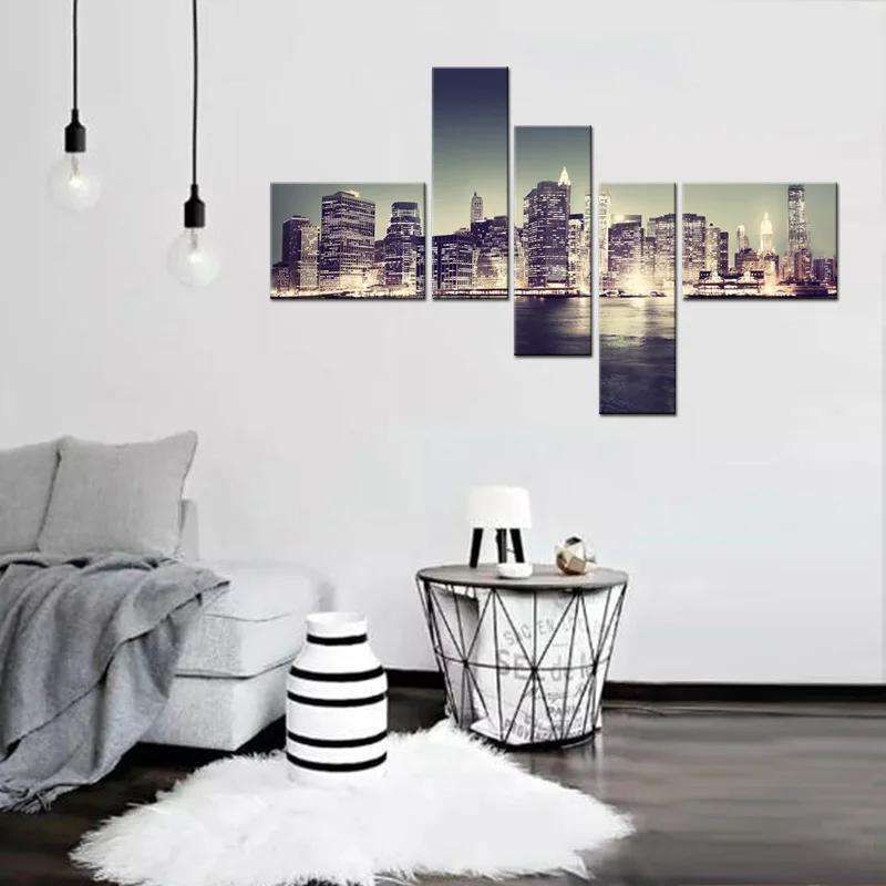 L5080 Urban nightscape decoration painting (4)