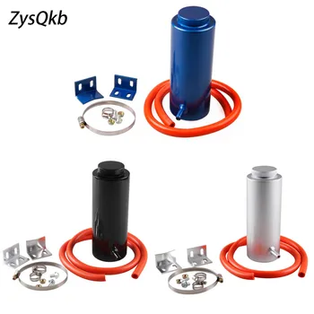 

800ml Cylinder Aluminum Radiator Coolant Overflow Catch Can Tank Reservoir Container Kit Sport Styling for Universal Car