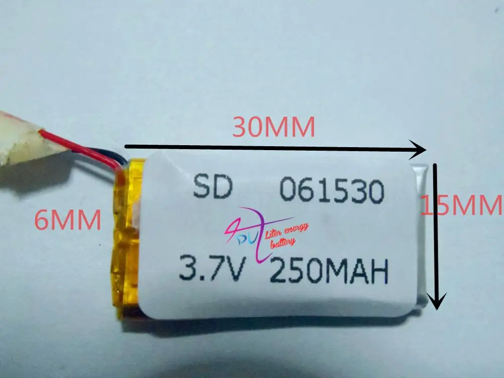 

best battery brand MP3 MP4 free shipping 3.7V lithium battery 061530 601533 250MAH MP4 MP5 Voice Recorder small toys GPS 37V