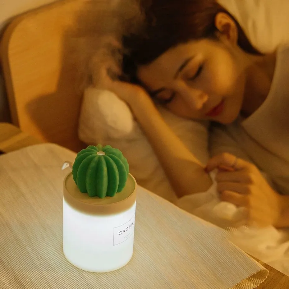 Ультразвуковой увлажнитель воздуха Cactus USB со светодиодсветильник кой диффузор