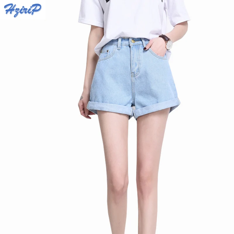 Hzirip 2018 Summer Vintage High Waisted Denim Shorts Women