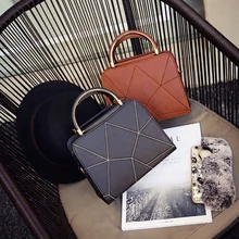 Livraison gratuite, 2017 nouvelle femme sacs à main, tendance loisirs messenger sac, simple version Coréenne femmes sac, rétro géométrique rabat.