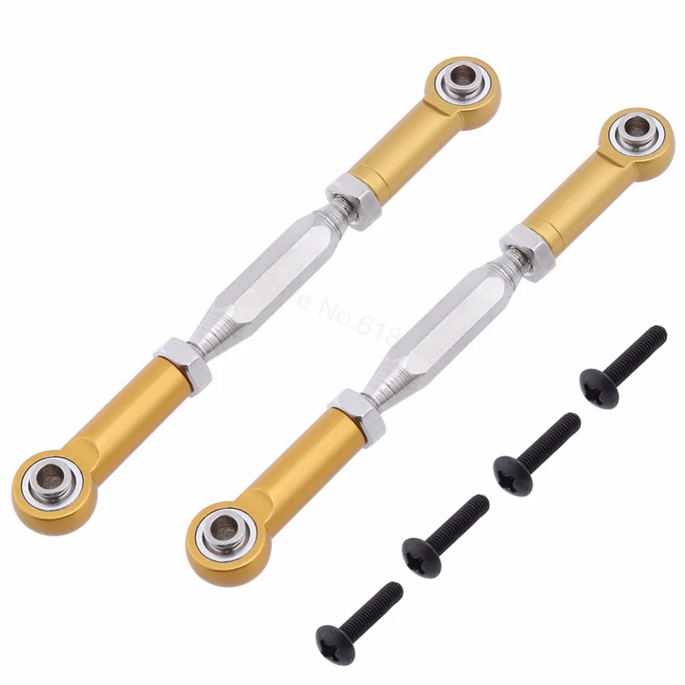 2pcs Aluminium Alloy Steering Linkage Rods for Traxxas Slash 1//10 Scale RC Truck