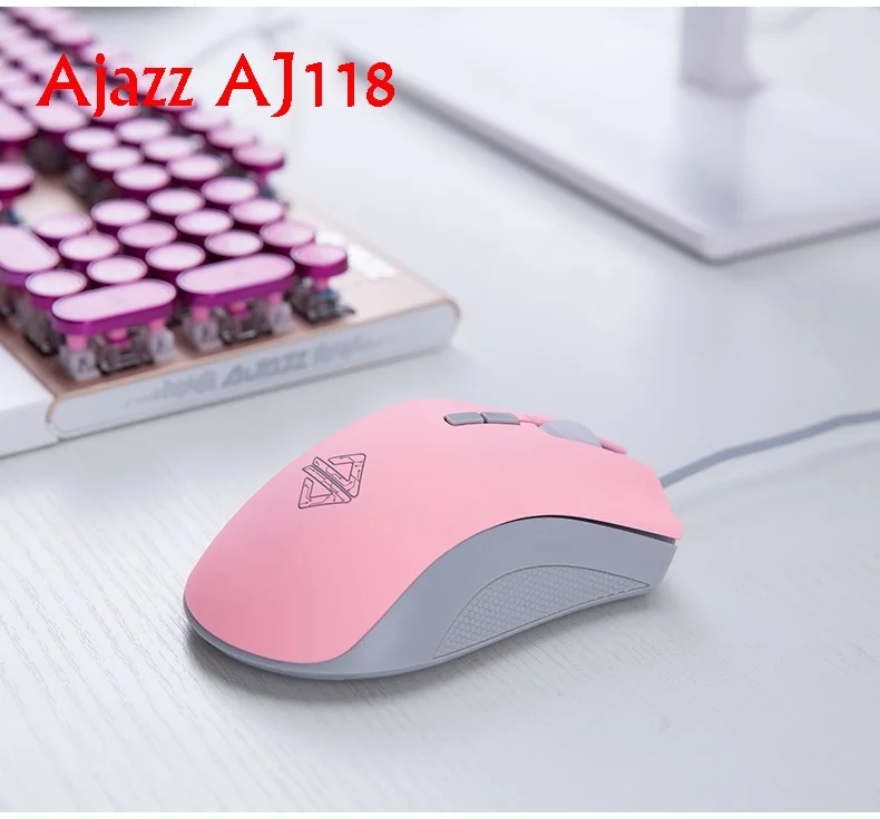 Новинка Ajazz AJ118 эргономичная USB Проводная оптическая игровая мышь 7 кнопок с разрешением 3200 dpi для дома, офиса, ноутбука настольная мышь