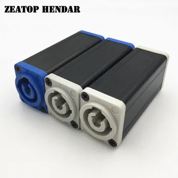 

5Pcs Aluminum Shell LED PowerCon AC Coupler Adapter Extender Plug Stage Lighting Chassis Socket Speakon Panel Mount Connector