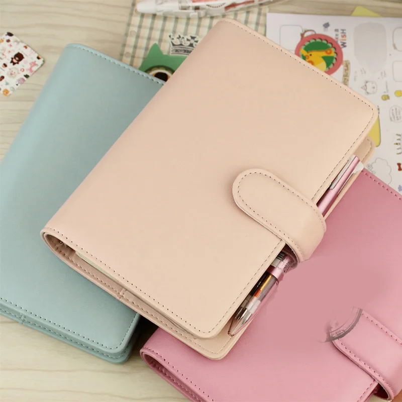 Jamie Notes Loose Leaf Notebook Leather Hand Book Stationery SWEET A5A6 Diary Planner Book inner page Office School Supplies