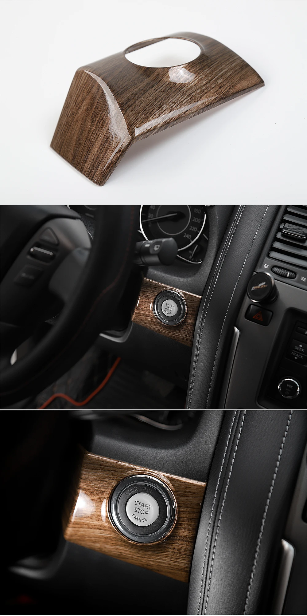SHINEKA автомобильный двигатель кнопка запуска стоп накладка рамка подходит для Nissan Patrol Y62+ автомобильные аксессуары высокое качество
