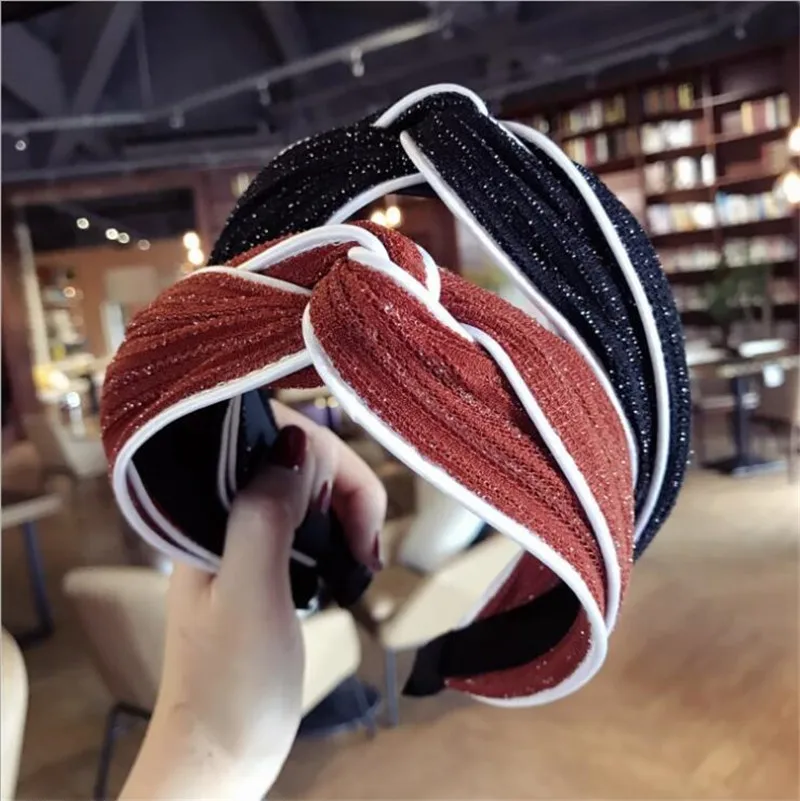 

Korean Boutique Hairband Fashion Cross Headband Women Girl Hair Head Hoop Band Accessories For Women Scrunchy Hairband Headdress