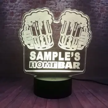 

Flash Simple's Homebar Model 3D Illusion LED Lamp 7 Colors Changing Nightlight Home Bar Plans Decor Light-up Toys