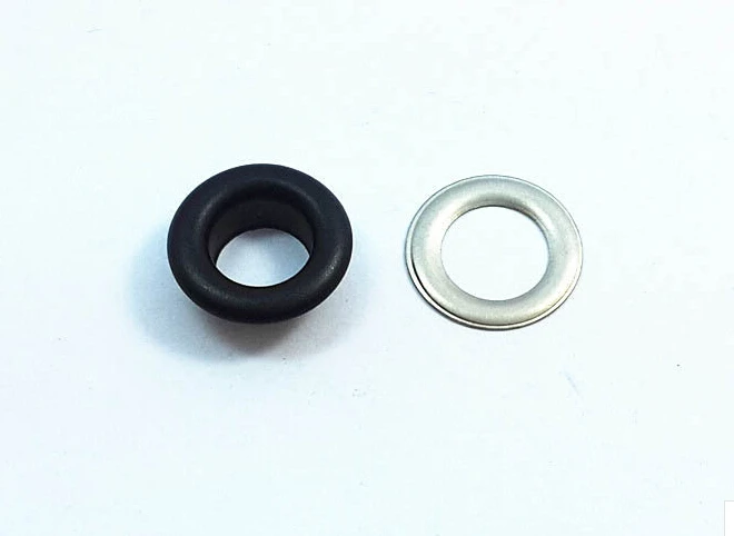 Ограниченная прямая, пластинчатый металл, круглые люверсы, люверсы, 50 комплектов, 12 мм, серебристые шнурки черного цвета