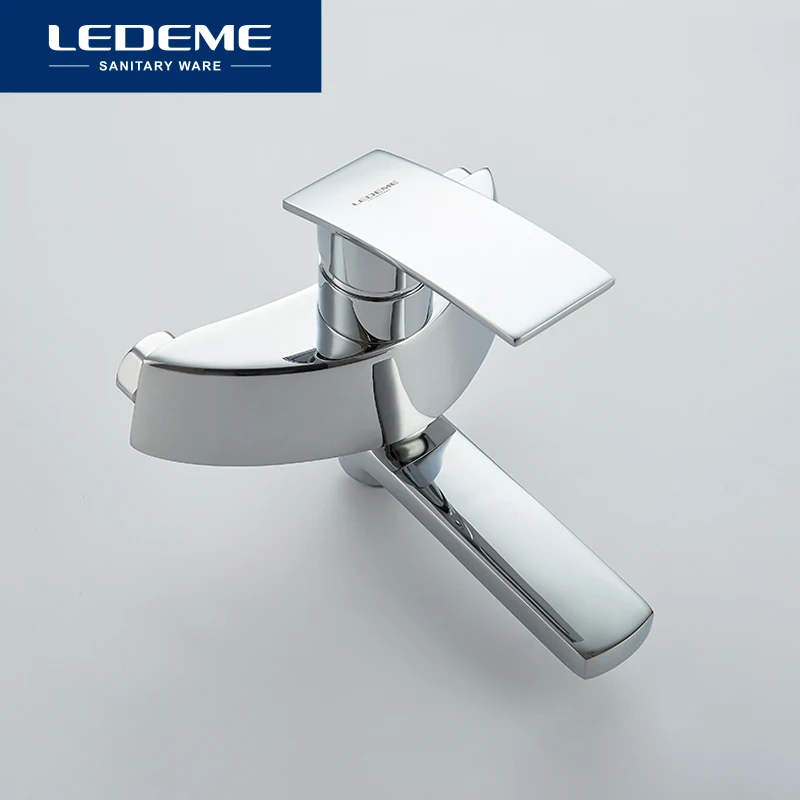 LEDEME النحاس الساخنة والباردة حنفية الحمام الحمام صنبور مجموعة الحمام خلاط مع اليد رذاذ دش خلاط صنابير صنبور حوض استحمام L3170
