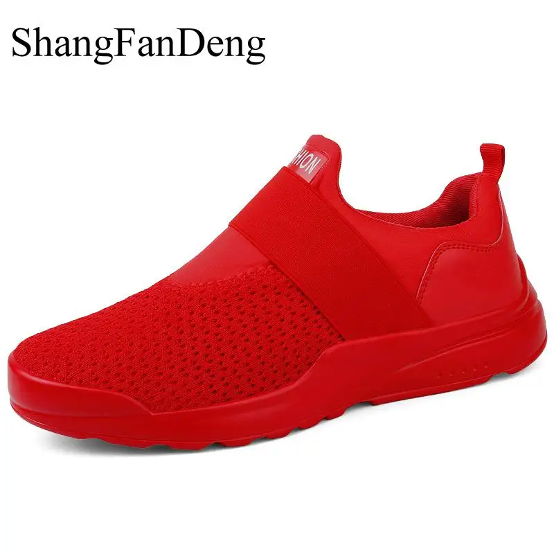 

Men Sneakers Fashion Calssic Men's Krasovki Red Men Shoes Ligthweight Breathable Comfortable Men Casual Shoes Slip-on Zapatos