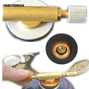 

YINGTOUMAN Portable Outdoor Stove Valve Thread Gas Stove Adapter Burner Connector Flat Gas Tank Camping Stove Accessories