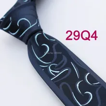 YIBEI coahella ties мужской тонкий галстук кайма темно-синий галстук с ярким узором тканый узкий галстук модный галстук свадебный