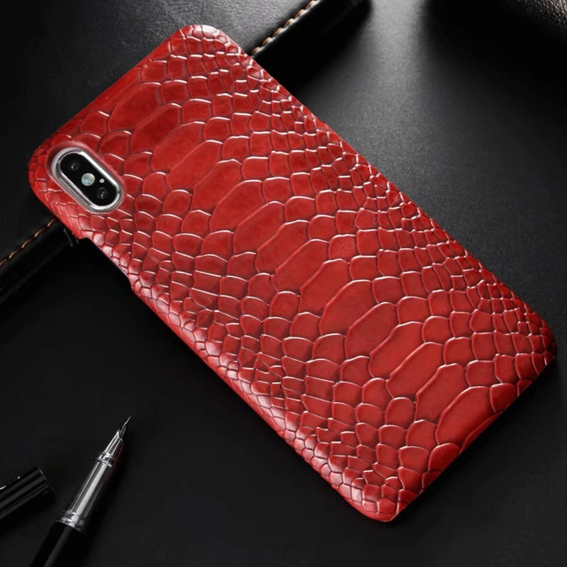 

Snake Skin PU Leather Case for iphone X XS Max XR 8 7 6 6s Plus Fashion Protective Phone Cover Ultra Slim Phone Bag for iphone X