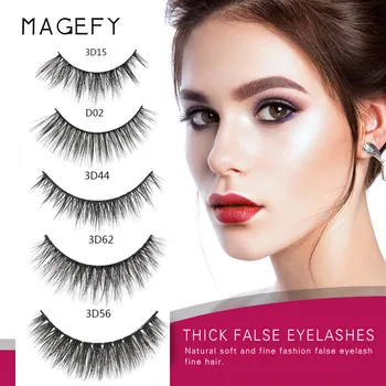 

false eyelash extension natural long eyelashes extension lashes set 5Piar Lashes Natural Thick Eyelashes Eye Lashes Y803