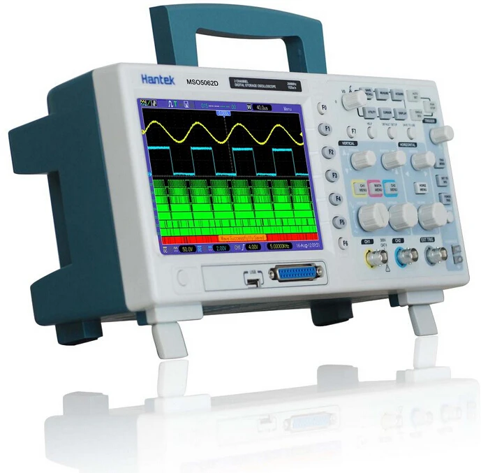 

Hantek MSO5062D 60MHz Mixed Signal Digital Oscilloscope 16 Logical Channels 2 Analog Channels External Trigger Channel