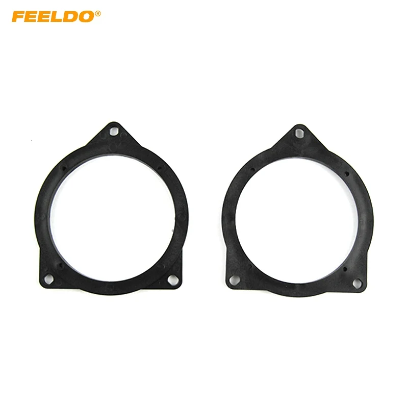 

FEELDO 2pcs Car Speaker Spacer Mats Adapter for BMW 5 Mediant Front Door to 3.5" Stereo Mat Refit Holder Rings Kits #HQ6023