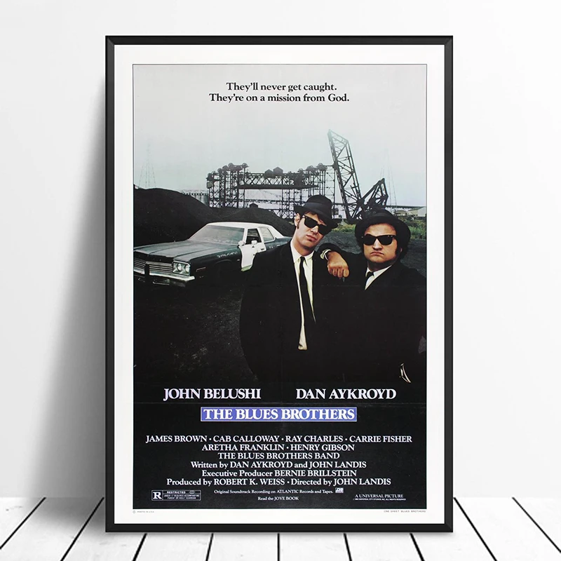 

Blues Brothers Vintage Classic Movie Poster Home Decor Wall Decor Wall Art Canvas painting Cnavas print