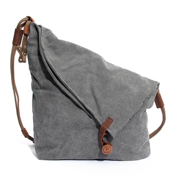 

Women Canvas Messenger Bags Crazy Horse Leather Shoulder Bag Vintage Crossbody Bags Ladies Bolsa Feminina Girls