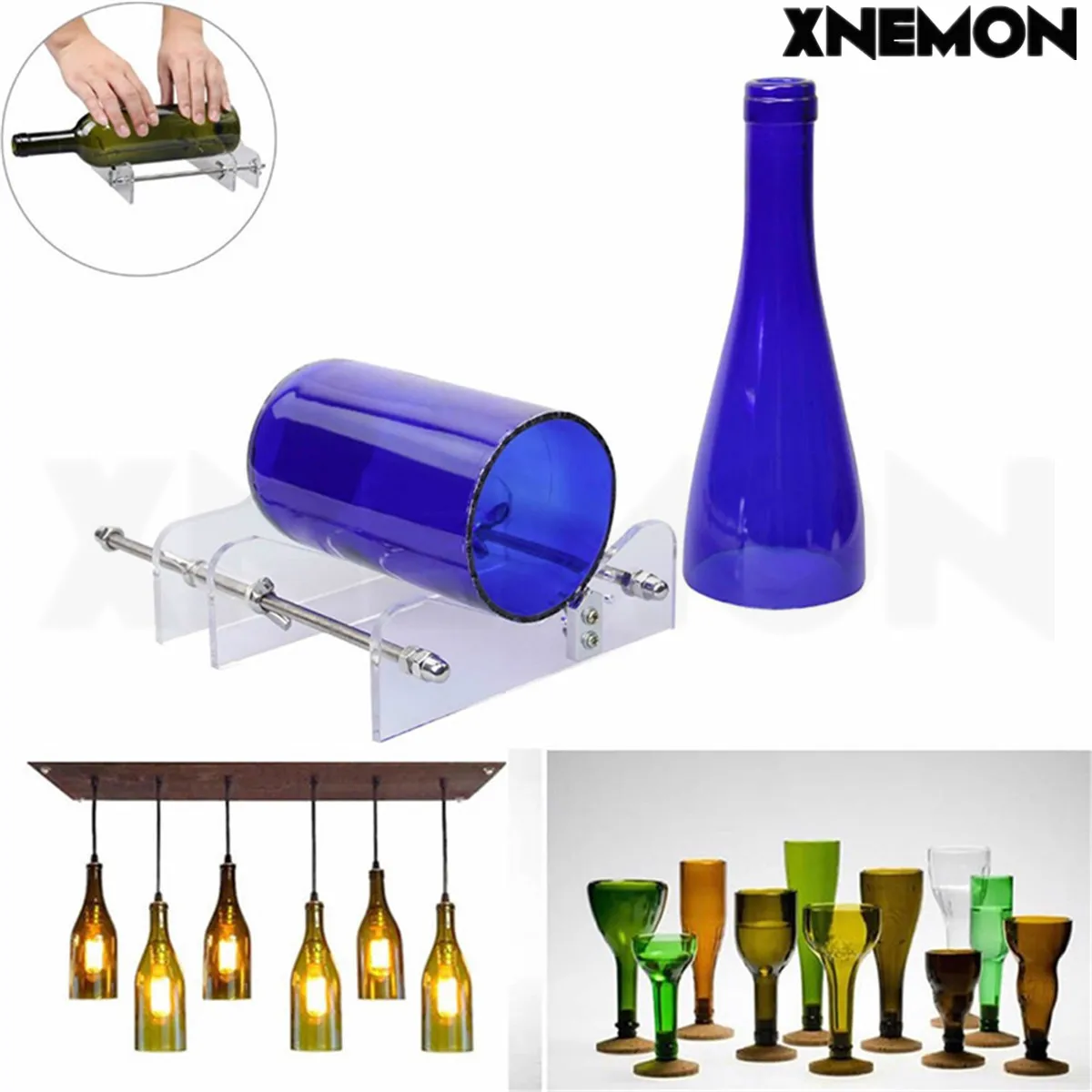 Xnemon Новый DIY Стекло бутылка вина резак Резка машина jar комплект ремесло