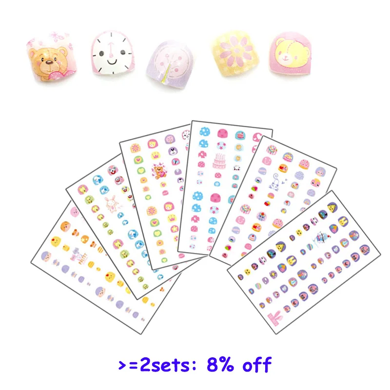 6 шт./компл. мультяшная наклейка для дизайна ногтей|nail art stickers|art stickersnail nail sticker |