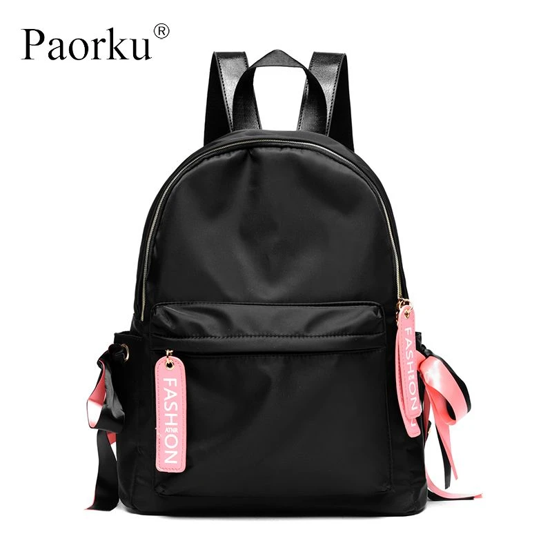 Paorku mujer mochila Bts dulces mochilas para adolescentes manta rollo negro escuela bolsa señoras|Mochilas| - AliExpress