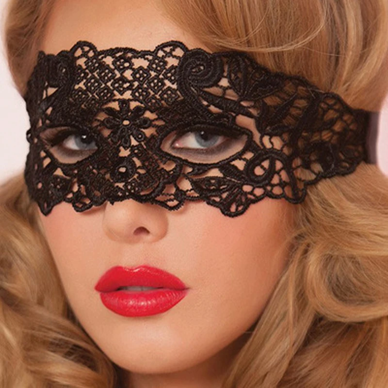 2 teile/los Schwarz Sexy Dame Spitze Gesicht Maske Augen Maske für Maskerade Halloween Venetian Kostüme Karneval Phantasie Partei Maske für frauen