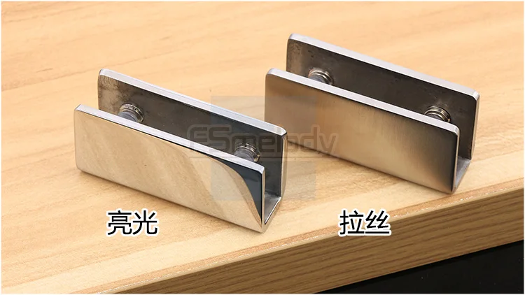 GC02 304 stainless Steel Shower Glass Clamps Clips Shelf Holder Support Brackets Glass Fixed Clamps